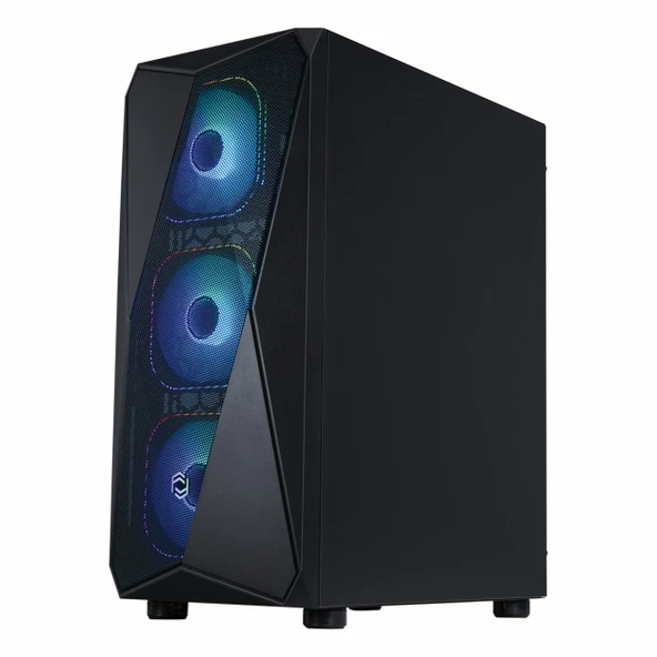 Frisby FX-100 600W 80+ Bronz USB 3.2 ARGB ATX Mid Tower Siyah Kasa - Resim 3