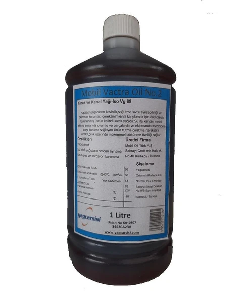 AÇIK-MOBİL VACTRA OIL NO.2 KIZAK YAĞI - 1 LİTRE - Resim 6