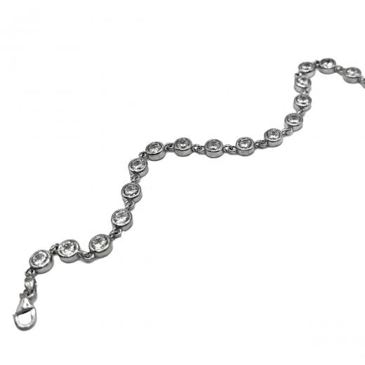 AgaKulche Gümüş Zirkon Taşlı Tohum Bileklik - Resim 2