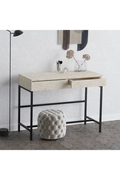 Decormet Linda Makyaj Masası Travertine - Resim 4