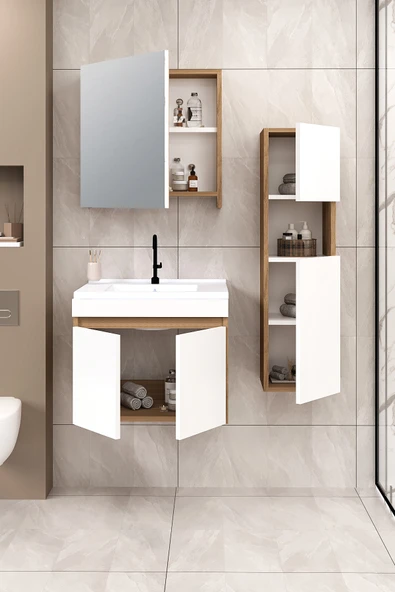 65 cm Saura Banyo Dolabı + 30 cm Saura Boy Dolabı - 2