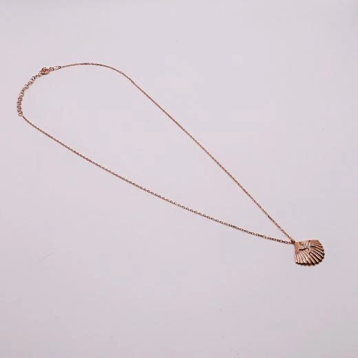 AgaKulche Gümüş İstiridye Beyaz Taşlı Hayalet Kolye - Resim 6