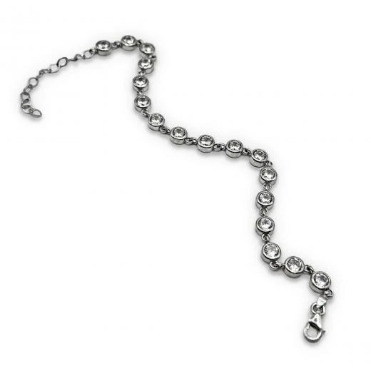 AgaKulche Gümüş Zirkon Taşlı Tohum Bileklik - Resim 3