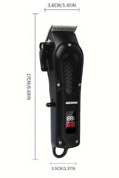 Profesyonel Saç Kesme Aleti Dijital Saç Sakal Tıraş Makinesi Uzun Ömürlü - Resim 5
