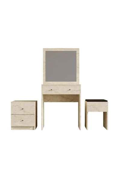 Decormet Nice Makyaj Masası Travertine - Resim 2