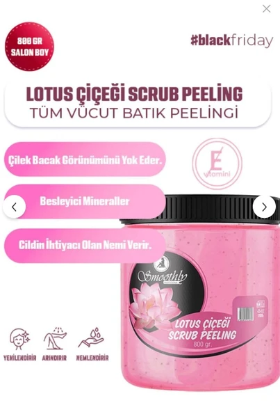 Smoothly Lotus Çiçeği Özlü Canlandırıcı & Yumuşatıcı El Ayak Ve Vücut Bakım Peelingi 800gr - 1