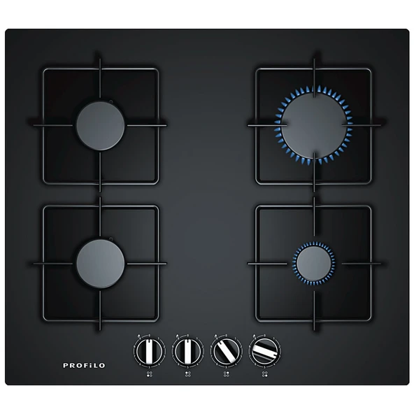 Profilo OP16P6B10D Siyah Cam Ankastre Ocak ürün görseli 1