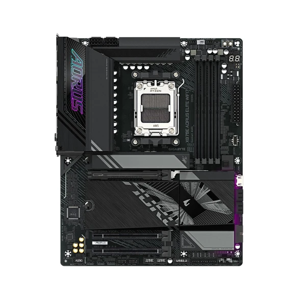 GIGABYTE X870E AORUS ELITE AMD X870E Soket AM5 DDR5 8200MT/s (OC) WIFI7 ATX Anakart - 2