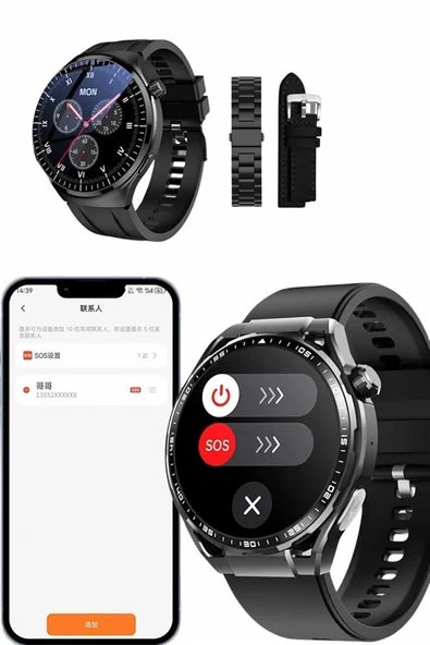 Akıllı Saat Yeni Nesil Üç Kordonlu Nabız Ölçer Çağrı Cevaplama - Resim 5