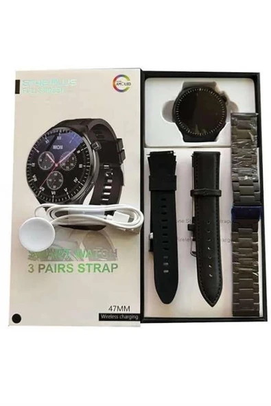 Akıllı Saat Yeni Nesil Üç Kordonlu Nabız Ölçer Çağrı Cevaplama - Resim 3