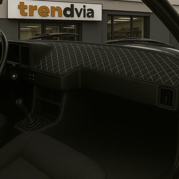 Tofaş Şahin Doğan Kartal Uyumlu Bej Nakışlı Alçak Ön Göğüs Torpido Kaplama ve Koruma Kılıfı