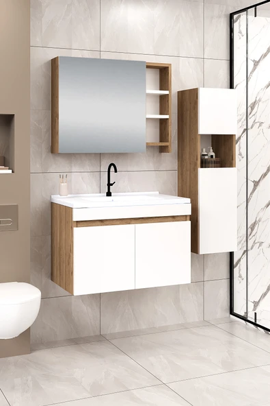 80 cm Saura Banyo Dolabı + 30 cm Saura Boy Dolabı - 3