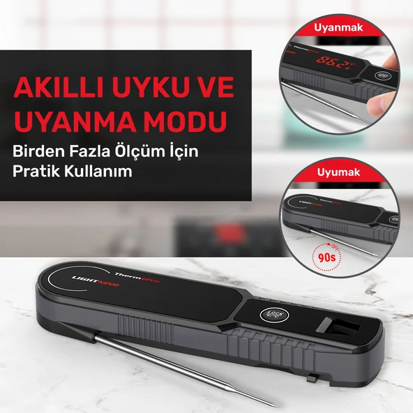 Thermopro TP622 Daldırma/Saplama Izgara/Barbekü/Mangal Et Gıda ölçme Pişirme Termometresi - Resim 6