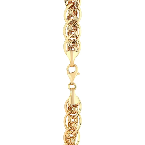 AgaKulche Nonna 7,7 mm Altın Bileklik - Resim 4