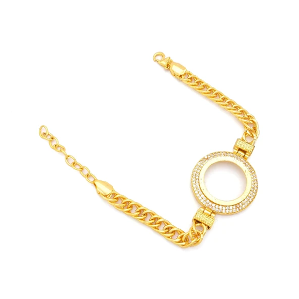 Altın Kaplama Yarım Çerçeve Bileklik BLK-1141