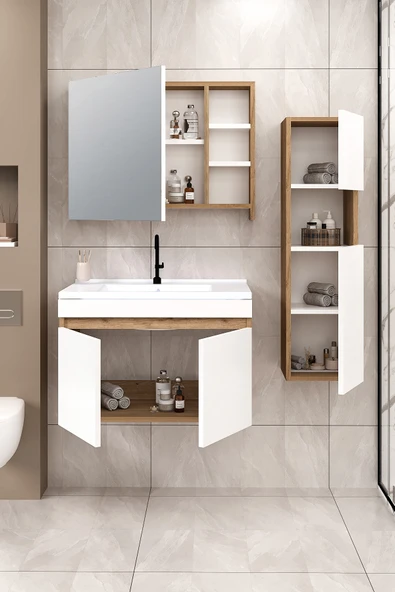 80 cm Saura Banyo Dolabı + 30 cm Saura Boy Dolabı - 2