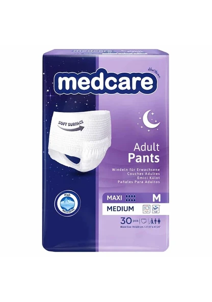 MEDCARE Maxi Emici Külot Yetişkin Hasta Bezi Medium M Beden 8 Damla  120 ADET ürün görseli