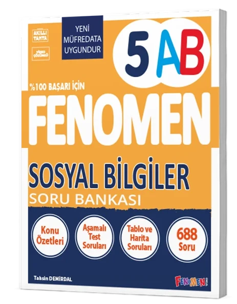 Fenomen 5. sınıf Sosyal Bilgiler A-B Soru Bankası ürün görseli