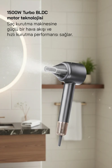 Sinbo SHD-1737 BLDC Saç Kurutma Makinesi-Koyu Gri - 3