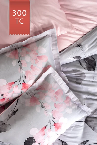 Varol Royal Saten 300TC Nevresim Takımı (Çift Nevresimli) Family Size  - MARİA - 3
