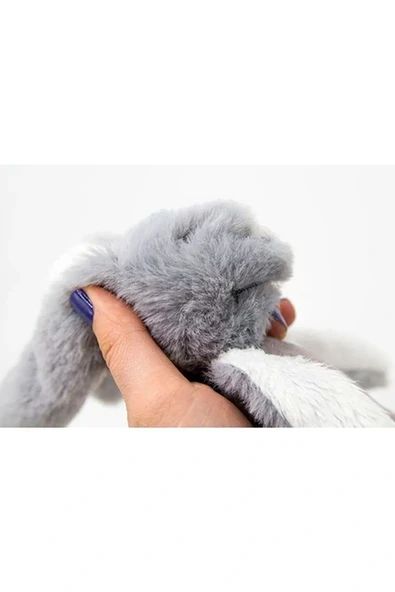 Babyjem Tutmalı Çıngıraklı Mini Peluş Tavşan Gri 842 - 2