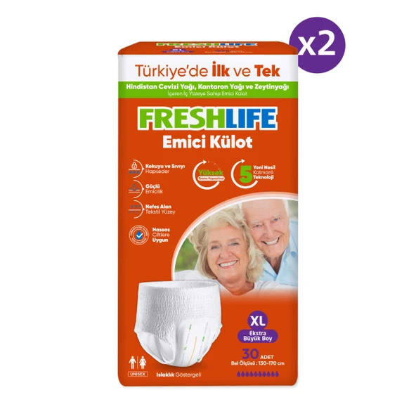 Freshlife Emici Külot Hasta Bezi XL 2 x 30'lu - 2