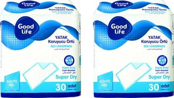 Goodlife Yatak Koruyucu 60x90 2 Paket 60 Adet