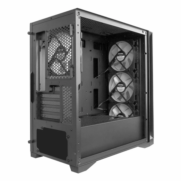 Frisby Crevo FC-9475G 600W 80+ USB 3.2 RGB mATX Mid Tower Siyah Kasa - Resim 6