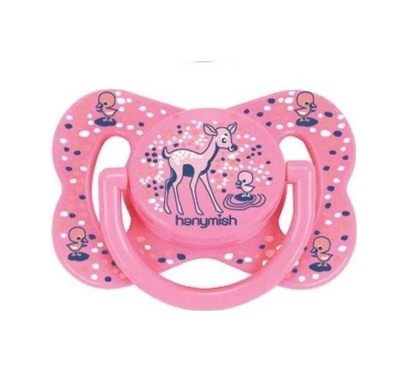 HANYMİSH JOY SİLİKON DAMAKLI EMZİK NO:2 6-18 AY - PEMBE Pembe