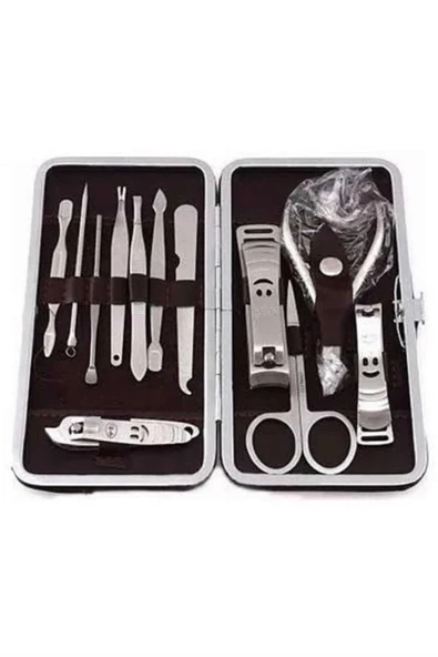 12 Parça Manikür Pedikür Seti Tırnak Bakımı Nasır Temizleme El Ayak Bakımı - Resim 3