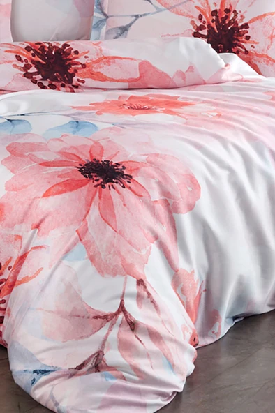 Varol Royal Saten 300TC Nevresim Takımı (Çift Nevresimli) Family Size  - CASİLDA - Resim 2