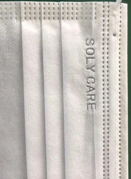 Soly Care Meltblown 3 Katlı Telli Ultrasonic Cerrahi Maske 50Adet Siyah - 3