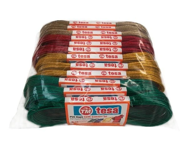 Temsan 12' li PVC Kaplama 10 Metre Çelik Çamaşır İpi ürün görseli 1