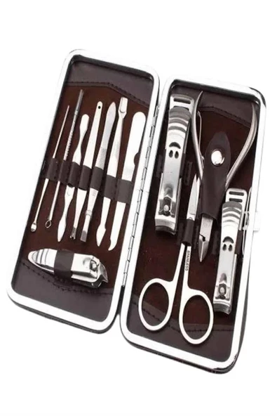 Tırnak Bakım Seti Tırnak Düzeltme Batık 12 Parça Çanta Tipi Manikür Pedikür - 4