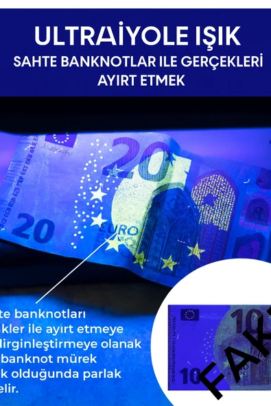 UV Para Kontrol Cihazı  Sahte Para Tespit Makinesi Ofis ve Mağazalar İçin - 2