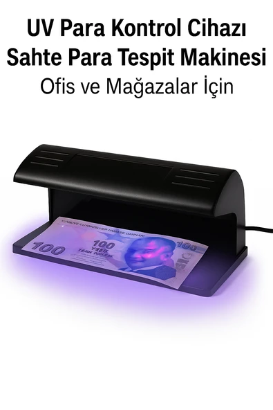 UV Para Kontrol Cihazı  Sahte Para Tespit Makinesi Ofis ve Mağazalar İçin