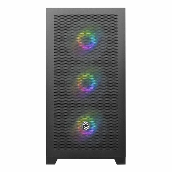 Frisby Crevo FC-9475G 600W 80+ USB 3.2 RGB mATX Mid Tower Siyah Kasa - Resim 2