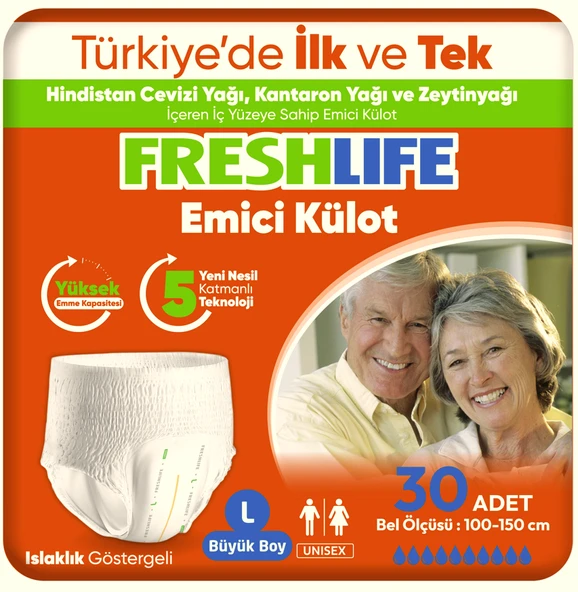 Freshlife Emici Külot Hasta Bezi L 30'lu