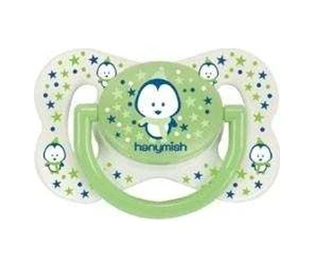 HANYMİSH CUTE SİLİKON DAMAKLI EMZİK NO:3  18  AY - YEŞİL Lila - Mavi