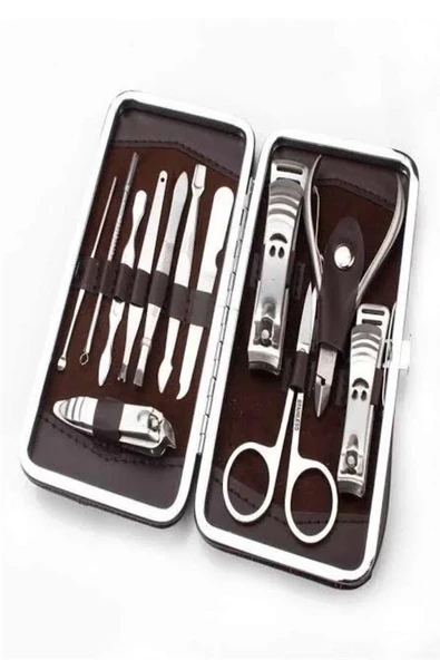Tırnak Bakımı Tırnak Makası Profesyonel 12 Parça El Ayak Manikür Pedikür Seti - Resim 4