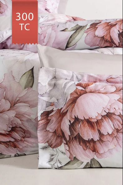 Varol Royal Saten 300TC Nevresim Takımı (Çift Nevresimli) Family Size  - PAMİRA - Resim 3