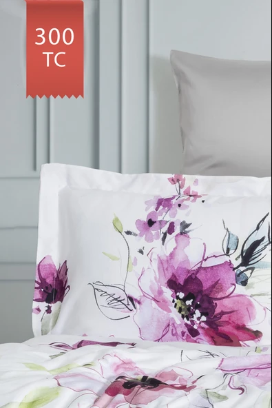 Varol Royal Saten 300TC Nevresim Takımı (Çift Nevresimli) Family Size  - VERONA - 3