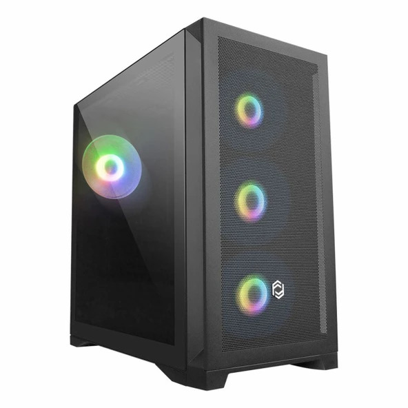 Frisby Crevo FC-9475G 600W 80+ USB 3.2 RGB mATX Mid Tower Siyah Kasa ürün görseli 1