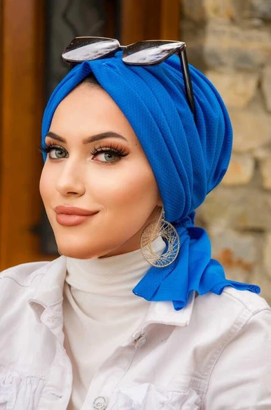 Saks Mavi Tokalı Bone - Resim 3