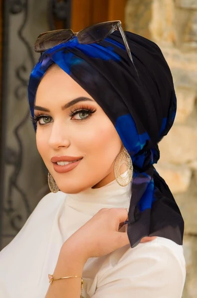 Saks Siyah Desenli Tül Tokalı Bone ürün görseli