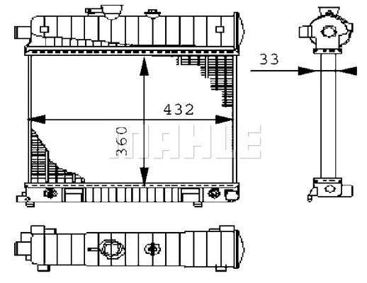 Mercedes Motor Su Radyatoru (klimasız) W202 93>00 S202 96>01 W210 97>02 S210 96>00 - Mahle Cr 2207 000s ürün görseli