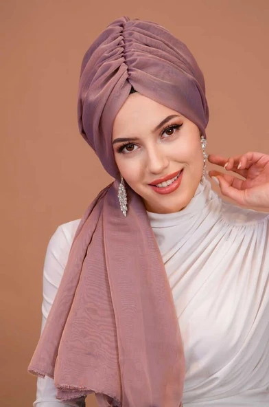 Pudra Janjan Şifon Tokalı Bone - 2