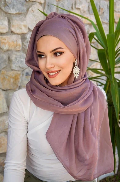 Pudra Janjan Şifon Abiye Şal - 3