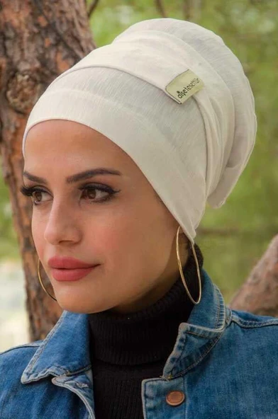 Kırık Beyaz Battal Boy Kaymaz Bone - 40500 - Resim 2