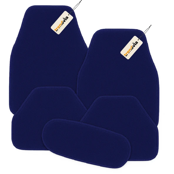 Lacivert Renk Araç Halı Paspas Takımı 5’li Kaymaz Tabanlı Oto Halı Paspas Seti